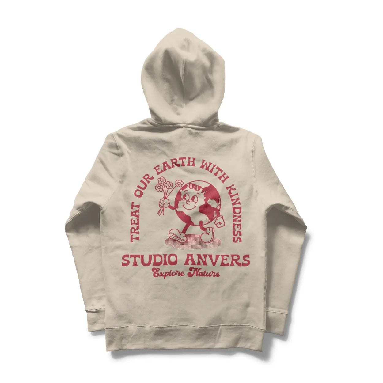 Planet Earth hoodie - whitecap grijs