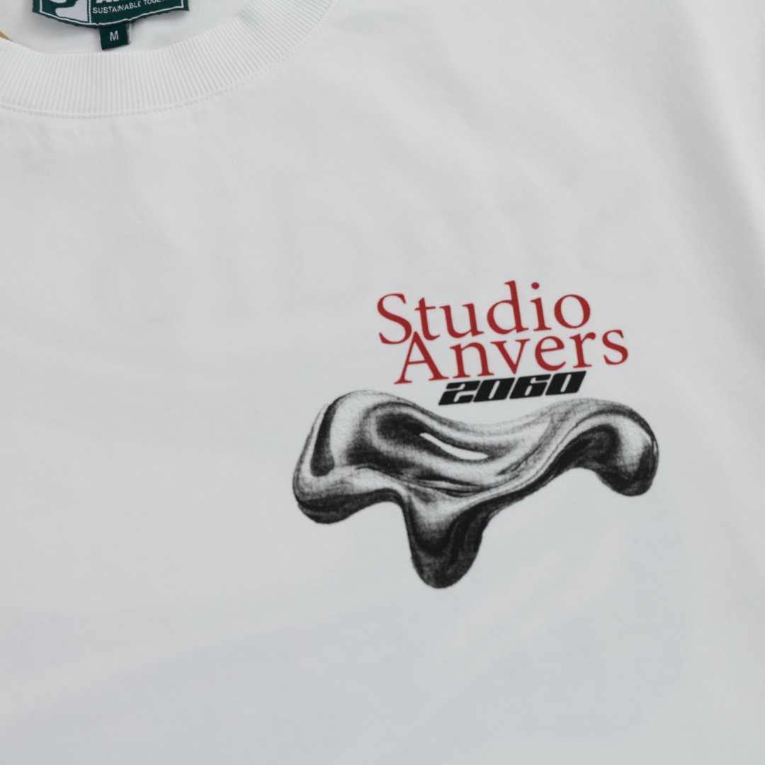 Chrome waves tee - White