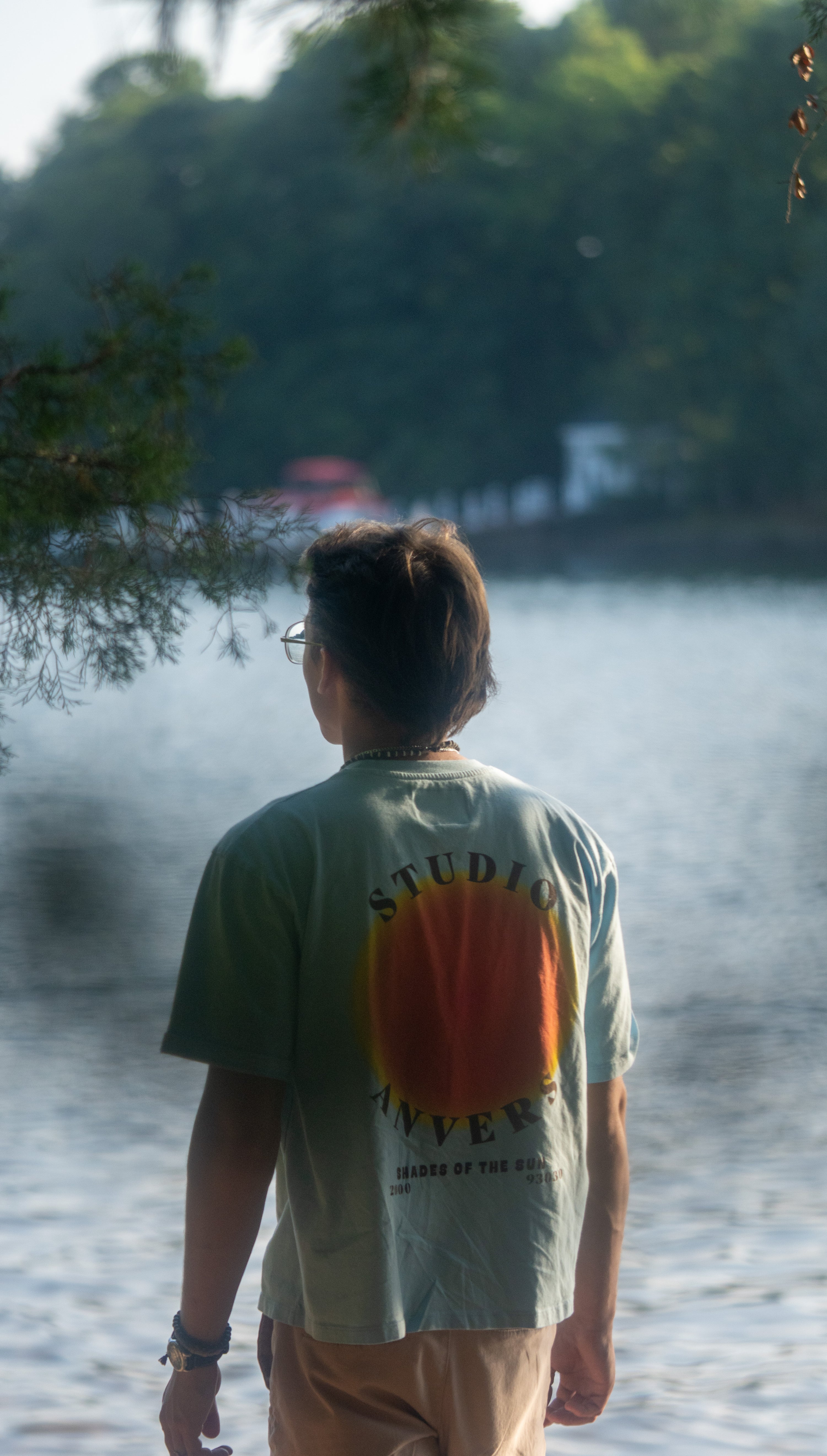 Shades of the sun tee - glacial blue - Studio Anvers