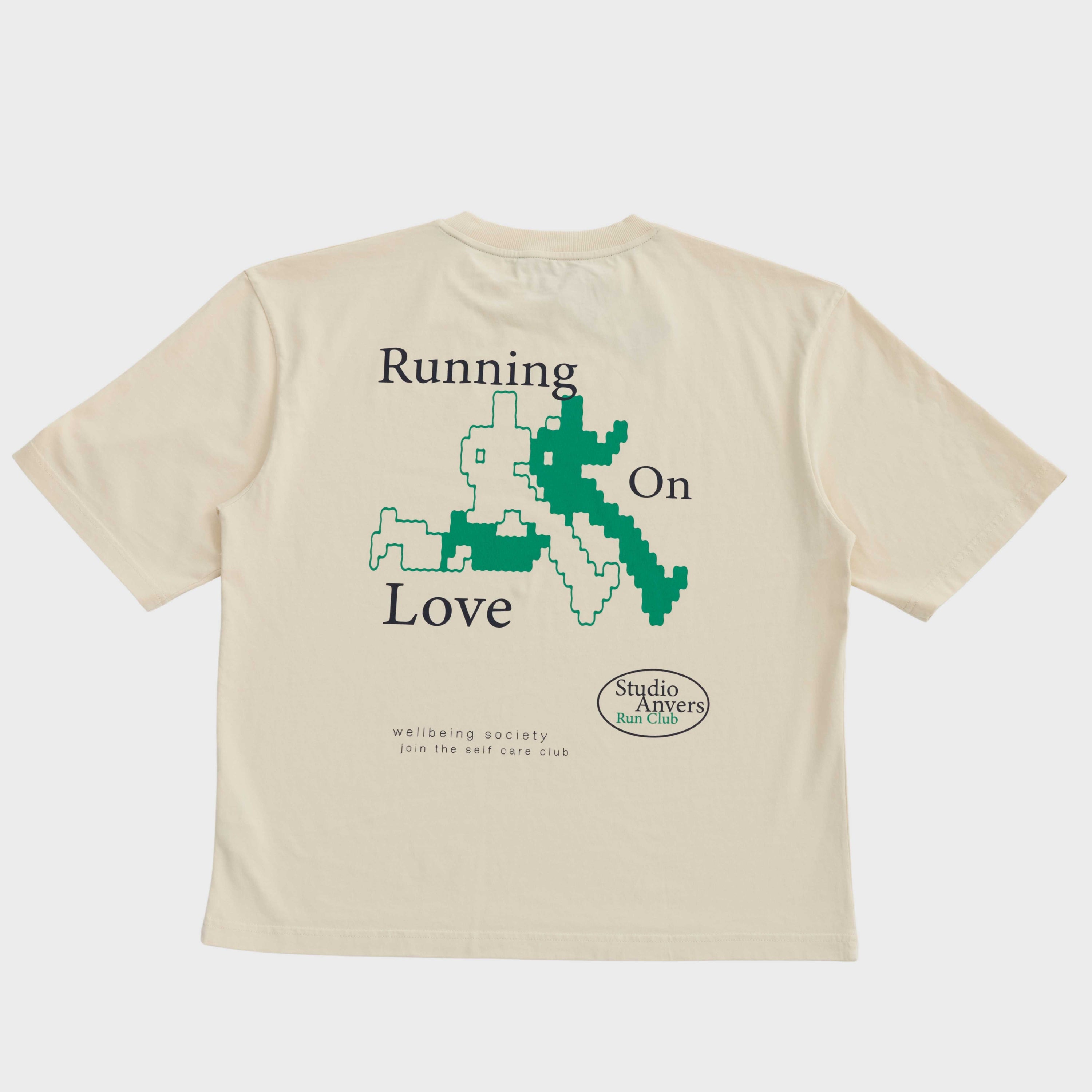 Running on Love Tee – Whitecap Gray