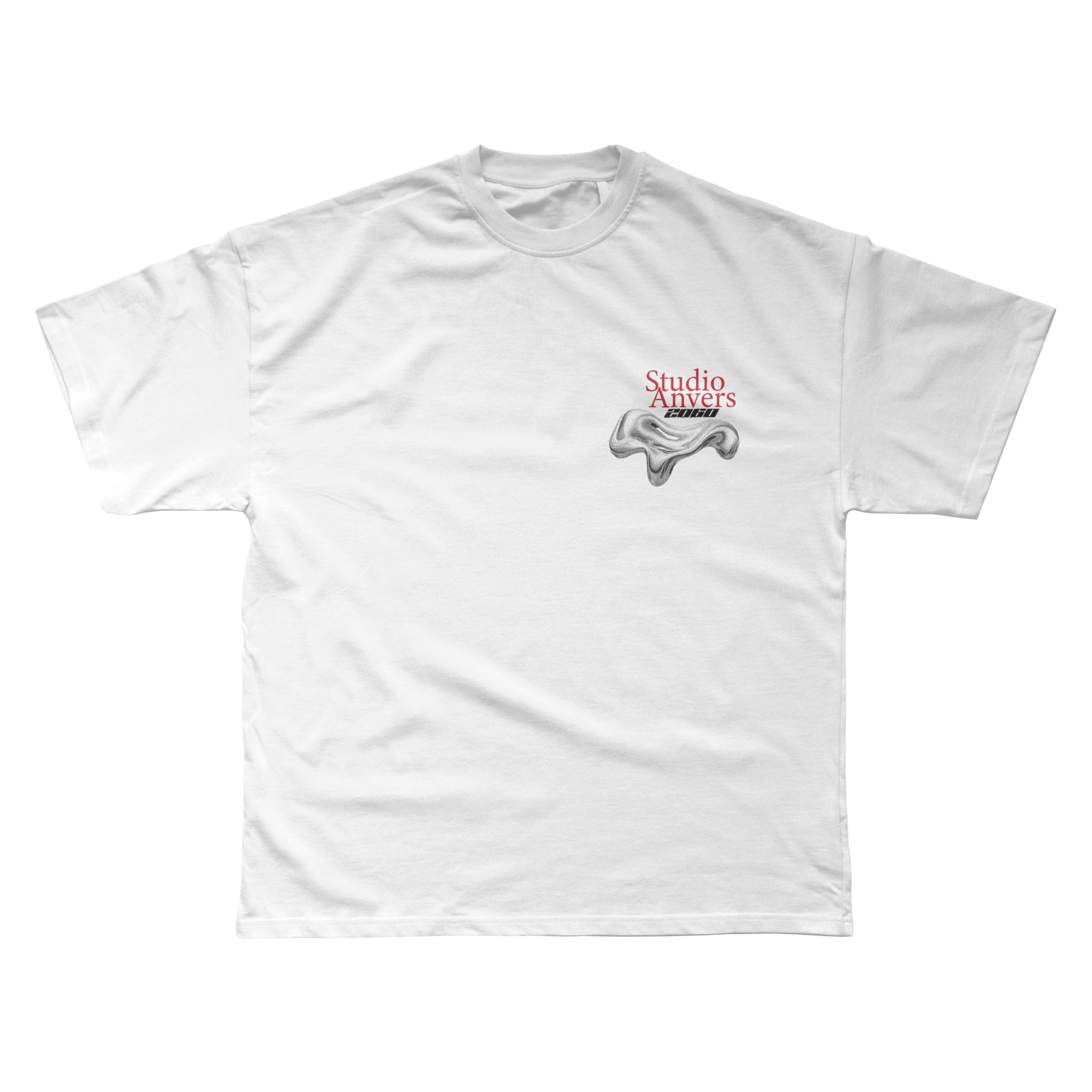 Chrome waves tee - White