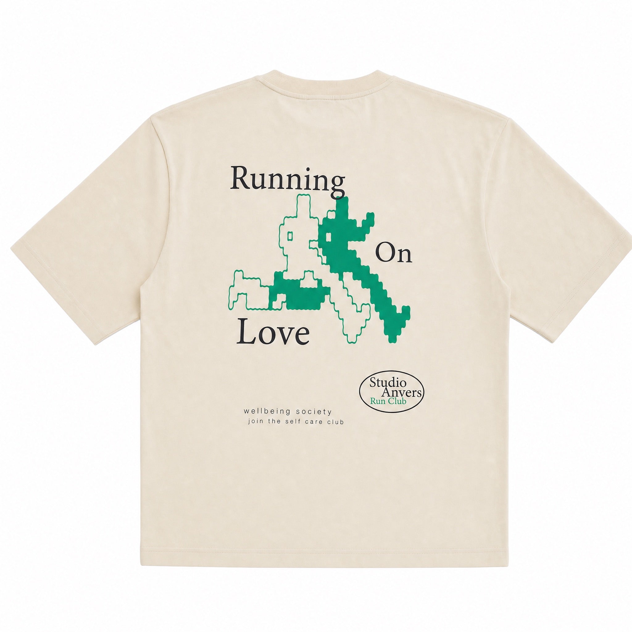 Running on Love Tee – Whitecap Gray